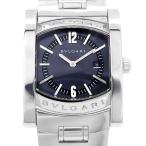 電池交換済 BVLGARI ブルガリ アショーマ AA39S デイト ブルーグレー
