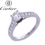 【A01711】新品仕上げ済み カルティエ ソリテール リング pt950 ダイヤ0.53ct G-VVS1-EX #47