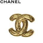 【A01721】CHANEL シャネル マトラッセ ココマーク ヴィンテージ ブローチ ゴールド