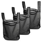 craci エコバック型 洗濯ネット そのまま洗える 大型 LL 縦40×横45×底16cm メッシュ 着替え袋 透けにくい ジム 温泉 整理収納アドバイザー監修 (3点セット)