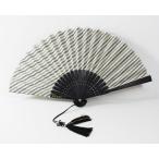 遠州綿紬扇子 流水（りゅうすい） 京都産真竹仕様 専用扇子入れ付き