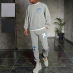 セットアップ メンズ 秋冬 スウェット 上下 ジャージ クロスデザイン トレーナー オラオラ アウトロー おしゃれジャージ  LUXE/R ラグジュ 2025新作