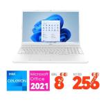 富士通 15.6型 FMV Lite 3515/H1 CPU:インテル Celeron メモリ:8GB SSD:256GB ノートパソコン,ノートPC Webカメラ Wi-Fi6 LAN DVD Office2021 展示品