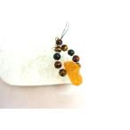 琥珀アンバー天然石ストラップタンブ...