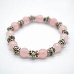 Yahoo! Yahoo!ショッピング(ヤフー ショッピング)特価品 ローズクオーツ 樹脂製パーツ付き ブレスレット 天然石アクセサリー 10mm