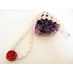 ショッピング薔薇 薔薇彫りサンゴ 珊瑚 ローズクォーツ パワーストーン 天然石ネックレス 首飾り 女性のお守り 厄よけ 安産祈願