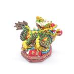 辰 龍の置物 青龍 樹脂製 9cm 東 守護神 四神相応 彩色済み パワースポット 竜