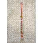 翡翠古銭五連根付ストラップ14cm