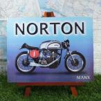 【ブリキ看板】Norton／ノートン　Manx 30M　1962年