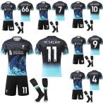 25-26 ホーム 大人用、子供用 リヴァプールメモリアルスペシャルエディション サッカーユニフォームセット背番号11 サラー子供用レプリカ