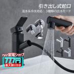 AAAZM 水栓金具 シングルレバー 交換自分で ホース引出し式 洗髪 シャワー水栓 蛇口 洗面所 浴室 キッチン 洗面台 混合水栓 洗面ボール 手洗い鉢 おしゃれ 台付