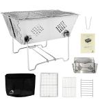 焚き火台 ソロ 焚火台 バーベキューコンロ bbqコンロ コンパクト ア キャンプ 焚火 ファミリー 2-4人用 初心者 ステンレス製 ...