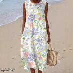 ショッピングワンピース 夏 レディース ワンピース レディース 夏 リゾートワンピース ノースリーブ リゾートワンピ ドッキングワンピース ロングワンピ ハワイアン ワンピ タンクワンピース