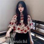 アロハシャツ レディース トップス 半袖 襟付き シャツ 半袖 開襟シャツ 花柄 シャツ 春夏 柄シャツ 総柄 ゆったり 夏 羽織り カジュアル オープンカラーシャツ