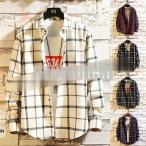 シャツ ネルシャツ メンズ 長袖 チェックシャツ カジュアルシャツ おしゃれ 春物 長袖シャツ 長袖トップス カジュアル 新品