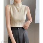 ノースリーブニット トップス ハイ�
