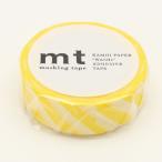 マスキングテープ ストライプ・レモン 15mm×10ｍ/MT01D369【カモ井】マステ/mt/メール便OK