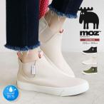 モズ moz レインシューズ 防水 サイドゴア ハイカット レディース レインスニーカー 雨靴 黒 ブラック 緑 カーキ グリーン ベージュ 6006
