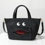 ショッピングナイロン ANYA HINDMARCH アニヤハインドマーチ ショルダーバッグ E/W TOTE MINI EYES トート ミニ アイズ 152952 レディース ナイロンハンドバッグ 鞄 BLACK