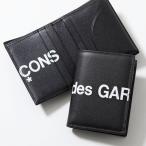 COMME des GARCONS コムデギャルソン 二つ折り財布 HUGE LOGO SA0641HL メンズ レディース レザー 小銭入れなし BLACK