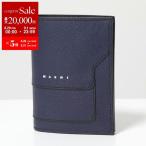 MARNI マルニ 二つ折り財布 PFMI0046U0 LV520 メンズ レディース サフィアーノカーフスキン バイフォールド YEN&USD ウォレット ミニ財布 カラー8色