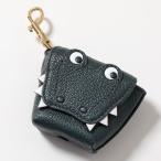 ANYA HINDMARCH アニヤハインドマーチ イヤホンケース Crocodile Ear Phones Pouch 157650 レディース レザー フック付き ミニポーチ DarkHolly