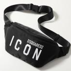 DSQUARED2 ディースクエアード バッグ BBM0033 11703199 メンズ ナイロン ボディバッグ ウエストバッグ ICON プリント 鞄 M436/BLACK+BLACK