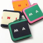 MARNI マルニ 二つ折り財布 PFMI0050Q0 P4547 レディース ラウンドファスナー ミニ財布 ジャガードロゴ 小銭入れあり カラー4色