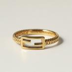 FENDI フェンディ リング 8AG982 B08 レディース FFロゴ バゲット メタル 指輪 アクセサリー F0CFK/SOFT-GOLD
