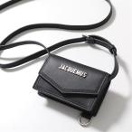 JACQUEMUS ジャックムス ネックポーチ Le porte Azur 216SL004 3038 メンズ レザー カードホルダー ショルダーポーチ マイクロバック 鞄 990/BLACK