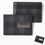 BURBERRY バーバリー カードケース MS CHASE NCE 8056630 8073285 メンズ マネークリップ付き ロゴ チェック柄 パスケース 定期入れ ミニ財布 カラー2色