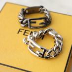 FENDI フェンディ リング 7AJ598 B08 メンズ バゲット FFロゴ 指輪 アクセサリー チェーン カラー2色