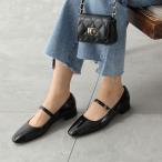 FABIO RUSCONI ファビオルスコーニ ストラップ パンプス F-5902 VERNICE レディース レザー エナメル ローヒール シューズ 靴 NERO