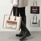 BURBERRY バーバリー トートバッグ  SM FREYA TOTE フレヤ 8044137 8044138 8057600 レディース フレヤ キャンバス×レザー ロゴ ツートン 鞄 カラー3色