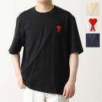 ami paris アミパリス Tシャツ UTS004.726 メンズ カットソー 半袖 クルーネック ハートロゴ 刺繍 コットン カラー4色