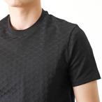 EMPORIO ARMANI エンポリオアルマーニ 半袖Tシャツ 8N1TL7 1JHWZ メンズ コットン イーグル ジャガード クルーネック 0999/NERO