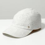 HELEN KAMINSKI ヘレンカミンスキー ベースボールキャップ TASHA レディース フラワー刺繍パターン アイコンメタル コットン 帽子 WHITE/WHITE