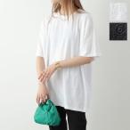 ショッピングマルジェラ MM6 エムエムシックス メゾンマルジェラ 半袖Tシャツ S62GD0157 S23588 レディース コットン カレンダーロゴ 刺繍 クルーネック ステッチ カラー2色