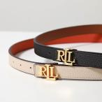 Lauren Ralph Lauren ラルフローレン ナローベルト REV LRL 20 BELT 412912038 レディース ロゴ リバーシブル レザー スキニーベルト カラー2色