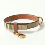 BURBERRY バーバリー ドッグカラー 8073260 レザー 首輪 バーバリーチェック ペット用品 犬 チャーム付き A9534/VCHECK-BRIAR-BROWN【返品交換不可】