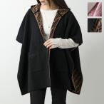 FENDI KIDS フェンディ キッズ ケープ JFQ056 AKLS レディース ガールズ FFロゴ ズッカ柄 カシミヤ混ウール フード付き リバーシブル ポンチョ カラー2色