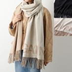 GANNI ガニー マフラー Fringed Wool Scarf A3905 A3909 5755 レディース ストール スカーフ ウール ロゴ フリンジ カラー2色