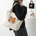 MAISON KITSUNE メゾンキツネ トートバッグ LW05101WW0050 レディース フォックス ロゴ コットンキャンバス 鞄 カラー2色