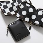 COMME des GARCONS コムデギャルソン 二つ折り財布 GLOSSY PRINT SA2100GP メンズ ラウンドファスナー 小銭入れあり チェック ポルカドット パテントレザー
