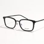 SAINT LAURENT サンローラン メガネ SL 452/F SLIM メンズ スクエア型 めがね 眼鏡 ロゴ アイウェア 黒縁メガネ 001/BLACKBLACKTRANSPARENT