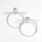 HERMES エルメス ピアス LOOP MM ループ Boucles d'oreilles H114504B レディース サークル スタッド silver925 シルバー