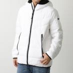 【訳あり-M L XLのみ】Calvin Klein カルバンクライン 中綿ジャケット HOODED STRETCH JACKET CM155201 メンズ アウター ボア フード ロゴパッチ WHT-WHITE