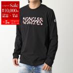 ショッピングMONCLER MONCLER モンクレール Tシャツ 8D00009 8390T メンズ 長袖 カットソー ロゴT コットン クルーネック 999