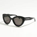 ショッピングバレンシアガ BALENCIAGA バレンシアガ サングラス BB0073S レディース フォックス型 メガネ 眼鏡 ロゴ セルフレーム アイウェア 001/Black-Black-Grey