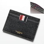 THOM BROWNE トムブラウン カードケース MAW020L 00198 メンズ レザー パスケース 定期入れ カードホルダー ミニ財布 001/BLACK